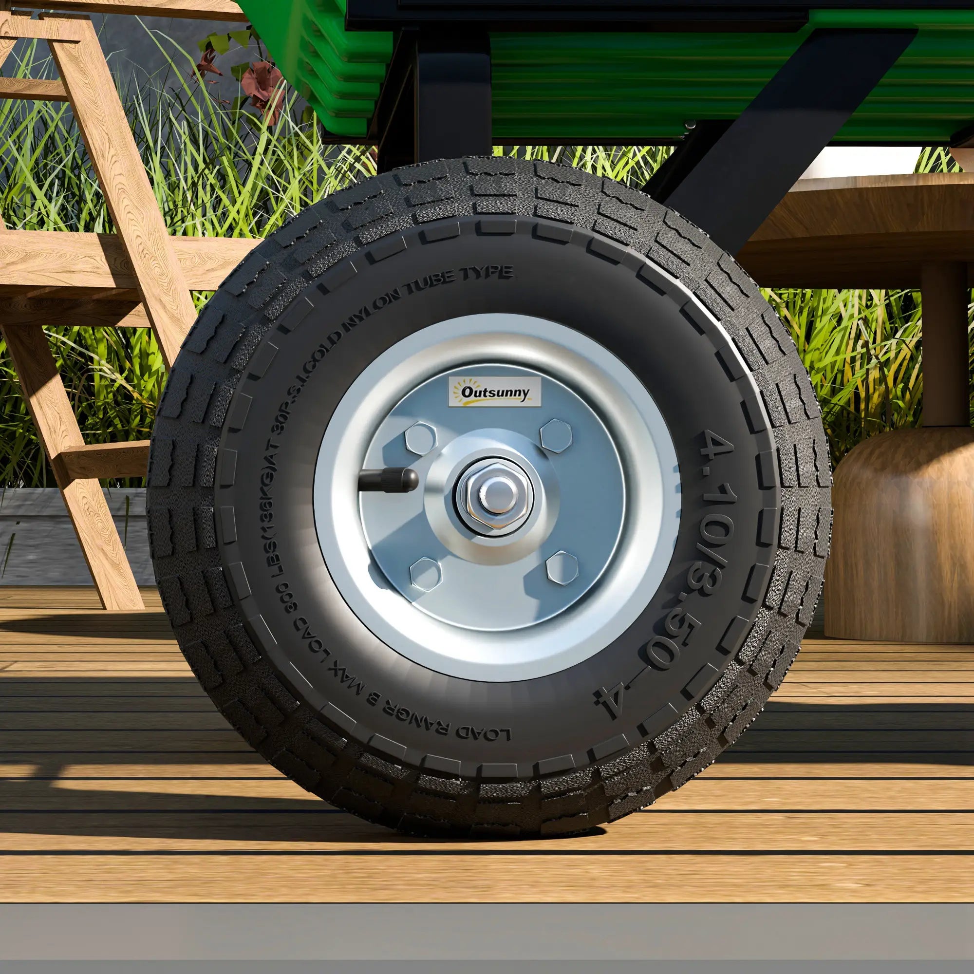 Set Of 2 Pneumatic Wheels, 10