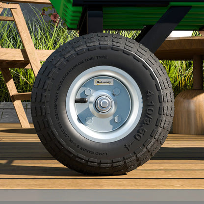 Set Of 2 Pneumatic Wheels, 10" Wheelbarrow Wheels Replacement, Black Garden Accessories at Gallery Canada