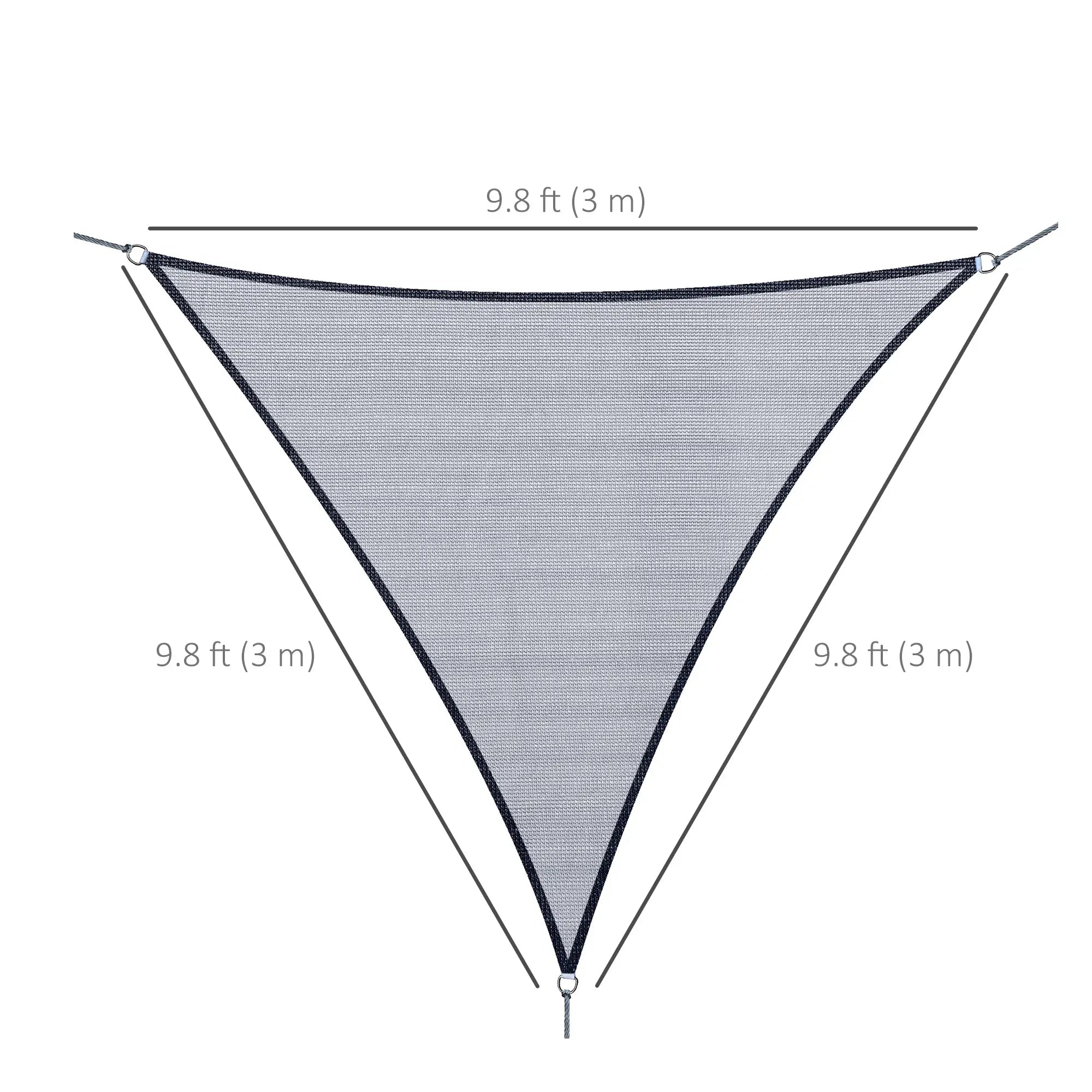 Triangle 10' Canopy Sun Sail, UV Protector, Outdoor Patio Cover, Grey Shade Sails at Gallery Canada