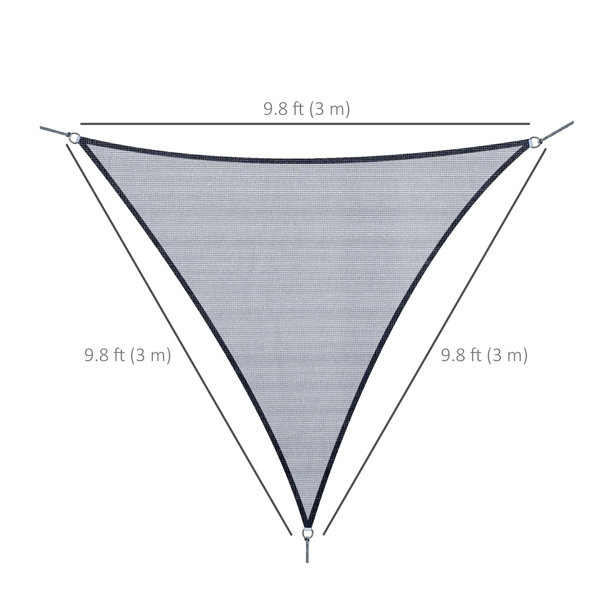 Triangle 10' Canopy Sun Sail, UV Protector, Outdoor Patio Cover, Grey Shade Sails at Gallery Canada