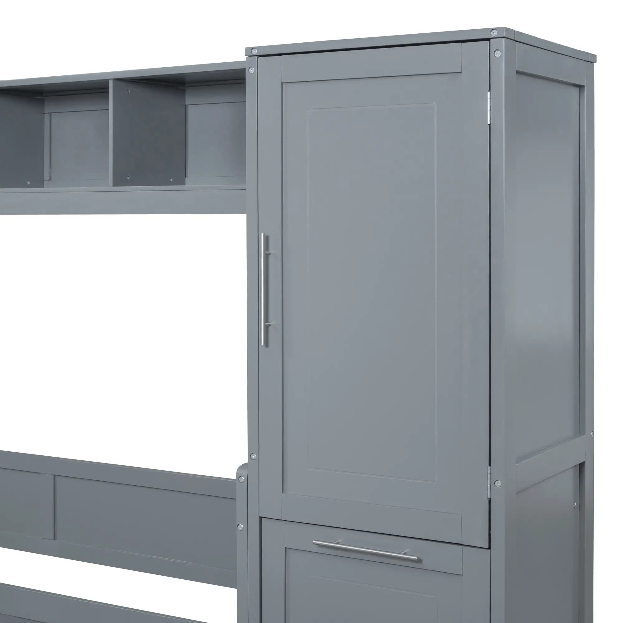 Murphy Bed with Closet, Drawers, 107.5