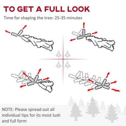 7.5 Ft Prelit Artificial Christmas Tree, Warm White LED, Green Pre Lit Christmas Trees at Gallery Canada