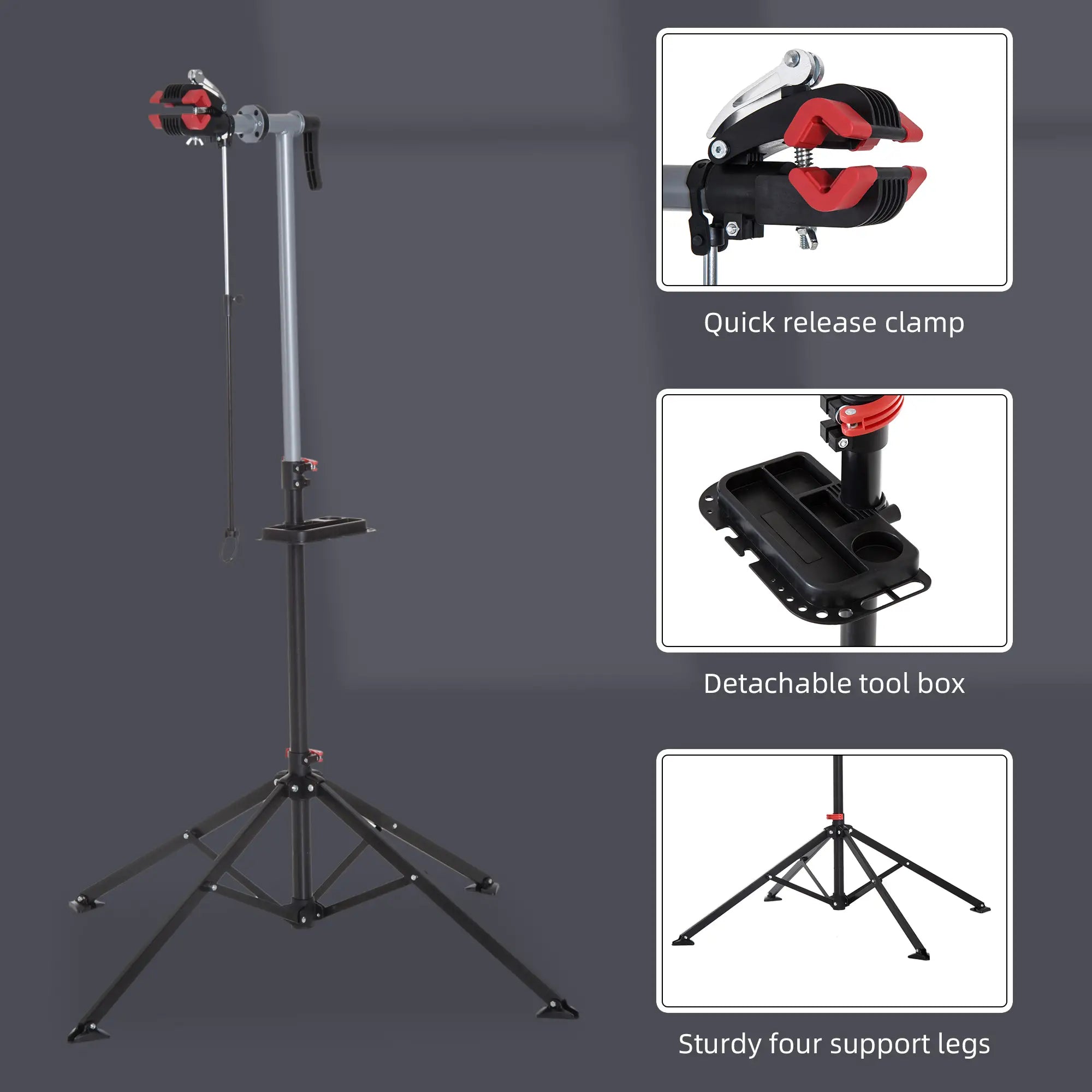 Adjustable Bike Repair Stand, Telescopic Arm, 70.75