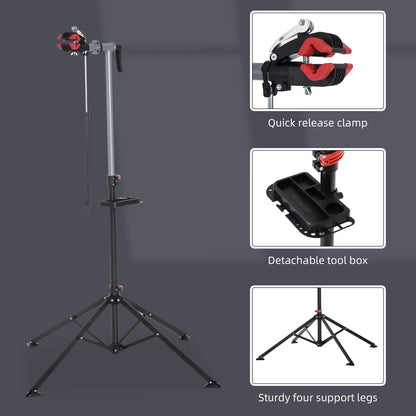 Adjustable Bike Repair Stand, Telescopic Arm, 70.75", Tool Tray Bike Repair Stands at Gallery Canada