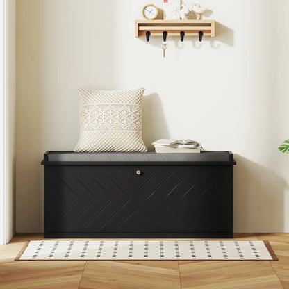 Upholstered Shoe Storage Bench with Flip Drawer, Adjustable Shelf, Fits 10 Pairs Shoe Storage Cabinets & Racks at Gallery Canada