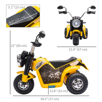 Kids Electric Motorcycle, 6V Battery Powered, 3-Wheels, Yellow Electric Motorcycles at Gallery Canada