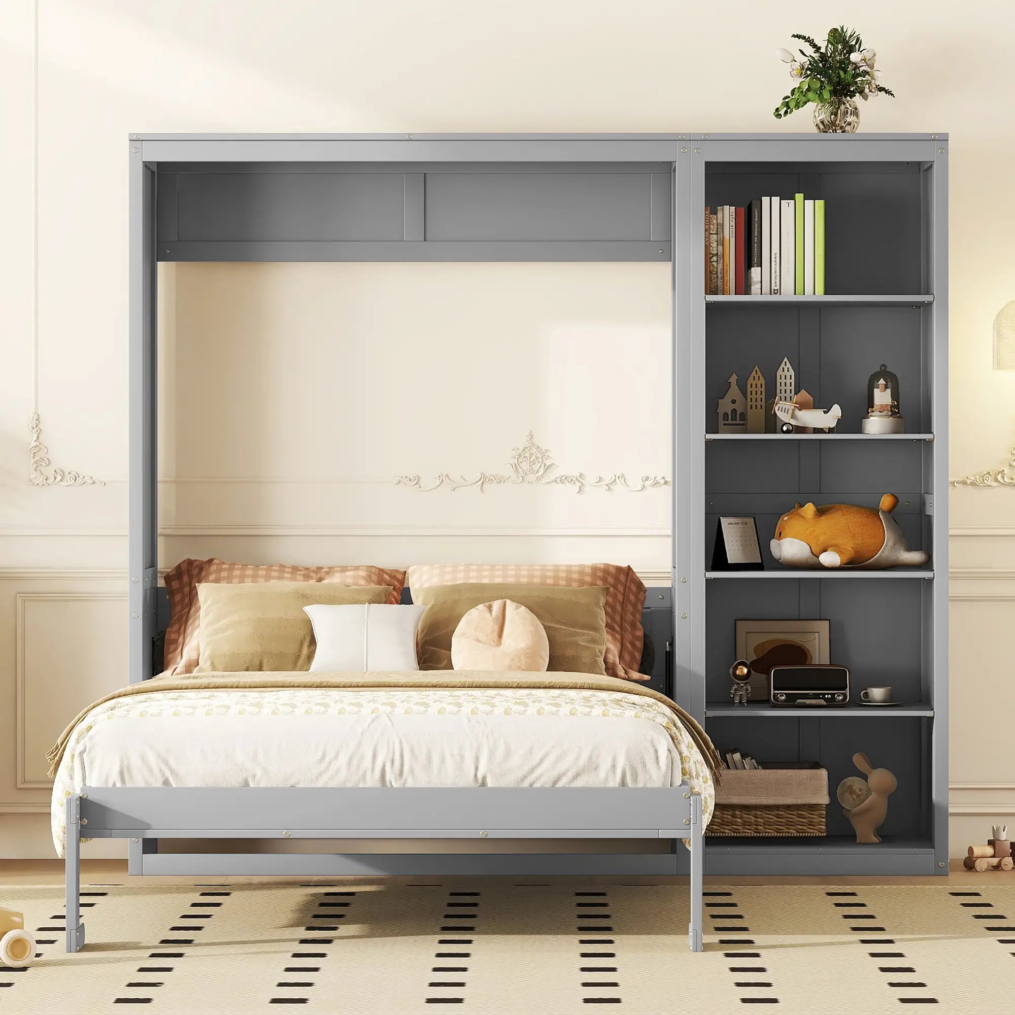 Murphy Bed with Storage, Dual Piston, Space-Saving, 94