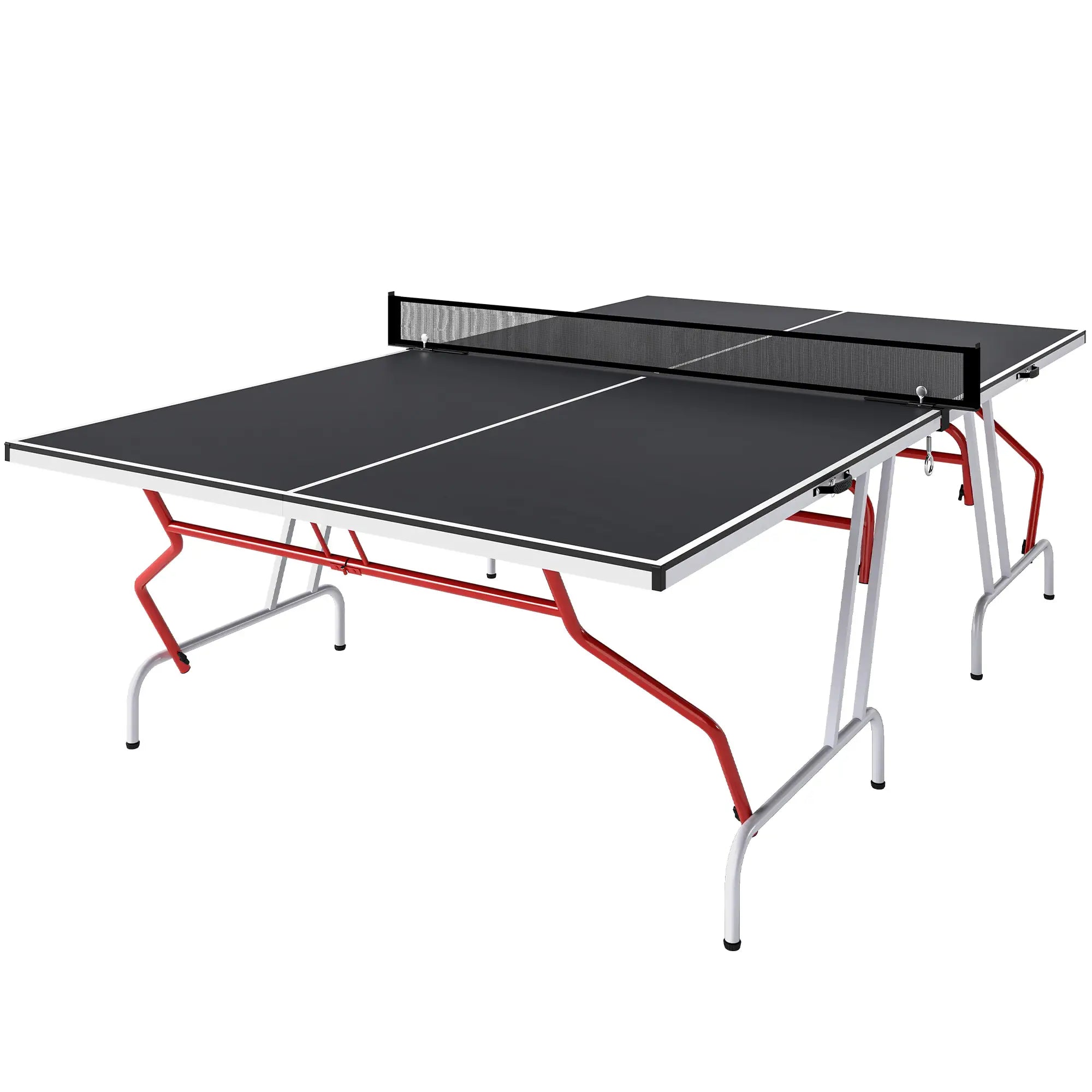 9' x 5' Full Size Table Tennis Table, Folding, Dark Grey Game Tables at Gallery Canada