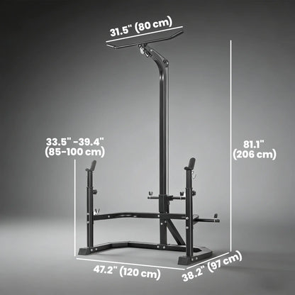 Cable Machine, Multi-Function Bench Press Rack, Lat-Pull Down System, Black Power Towers at Gallery Canada
