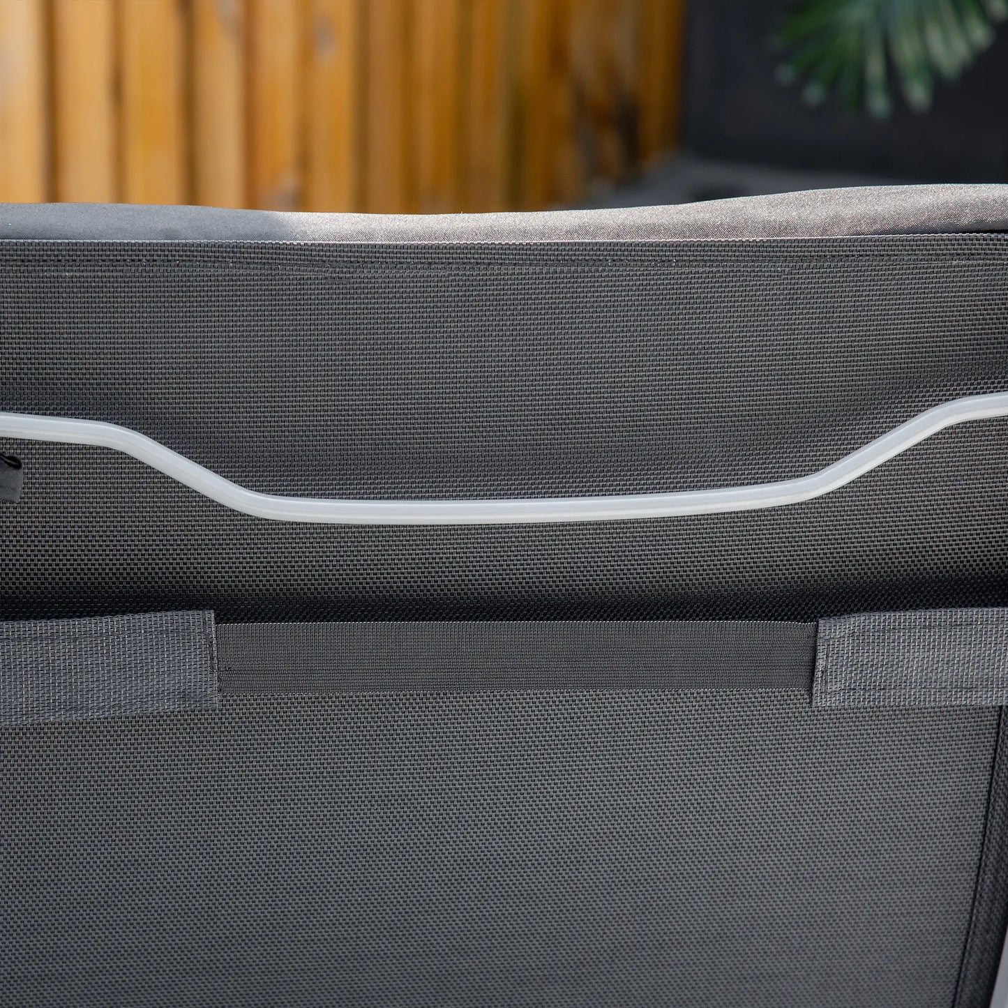 Outdoor Folding Chaise Lounge, Adjustable Backrest, Black Lounger Chairs at Gallery Canada