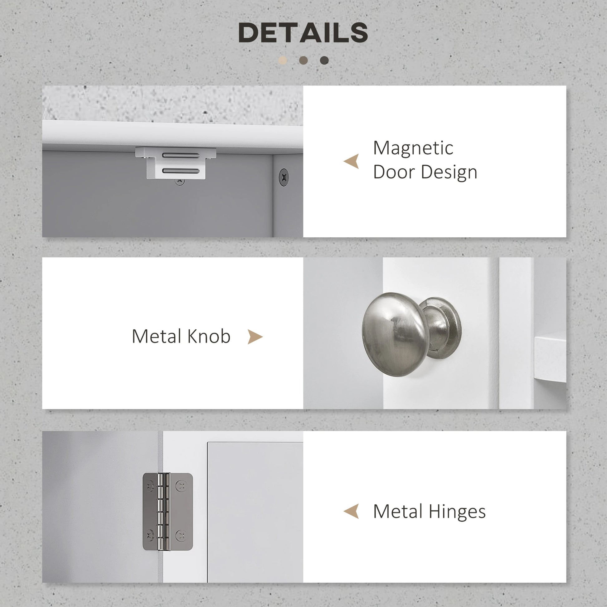Wall-Mounted Medicine Cabinet, Bathroom Mirror with Shelves, White Mirror Medicine Cabinets at Gallery Canada