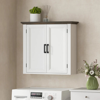 Farmhouse Medicine Cabinet, Wall Mounted, 2 Doors, Adjustable Shelf, White Wall Mounted Cabinets at Gallery Canada