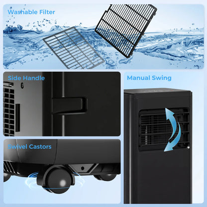 8000 BTU Portable Air Conditioner, Dehumidifier, Fan, WiFi, Black Air Conditioner at Gallery Canada