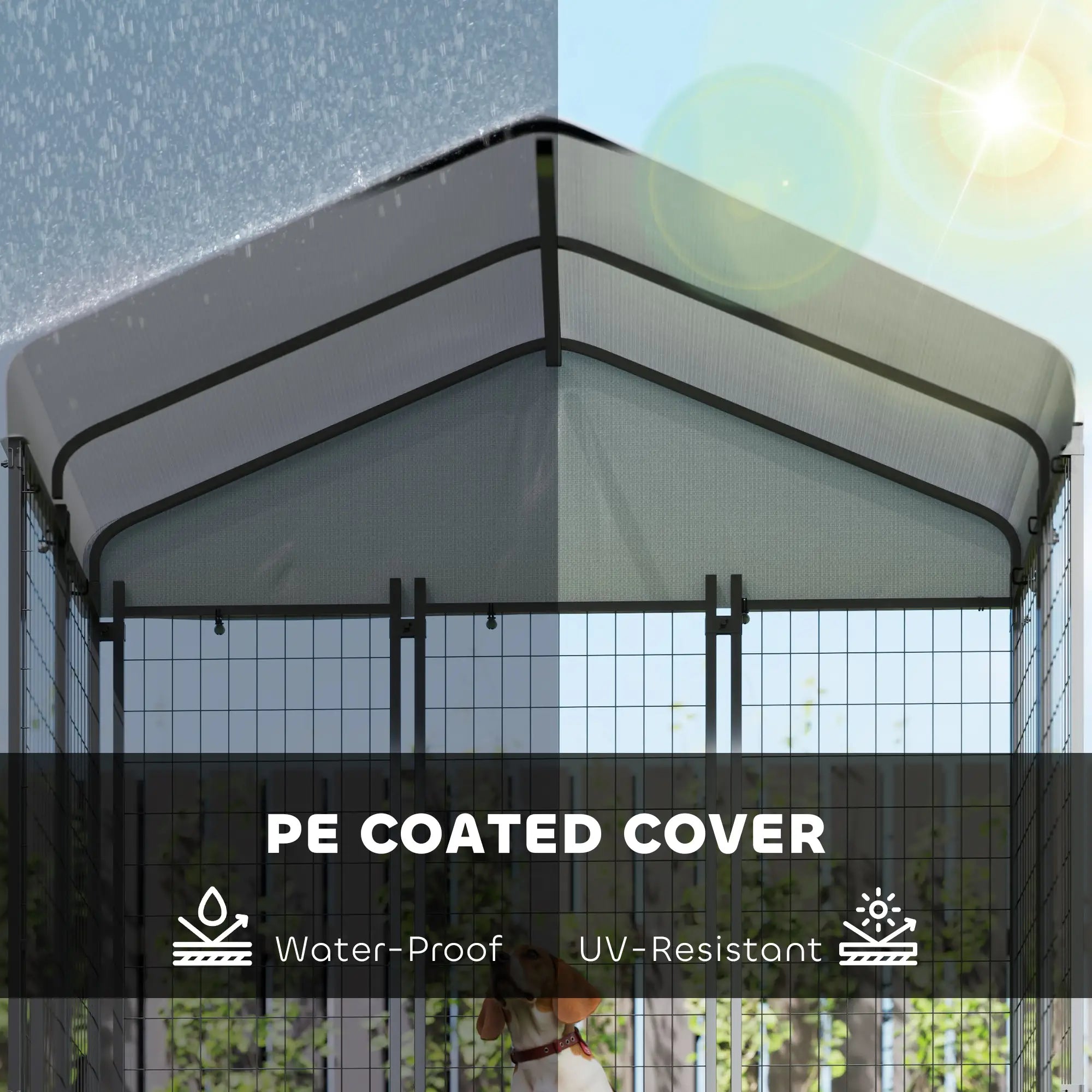 Outdoor Dog Kennel, Waterproof UV-Resistant Cover, 6 x 4 x 6 ft Houses, Kennels & Pens at Gallery Canada