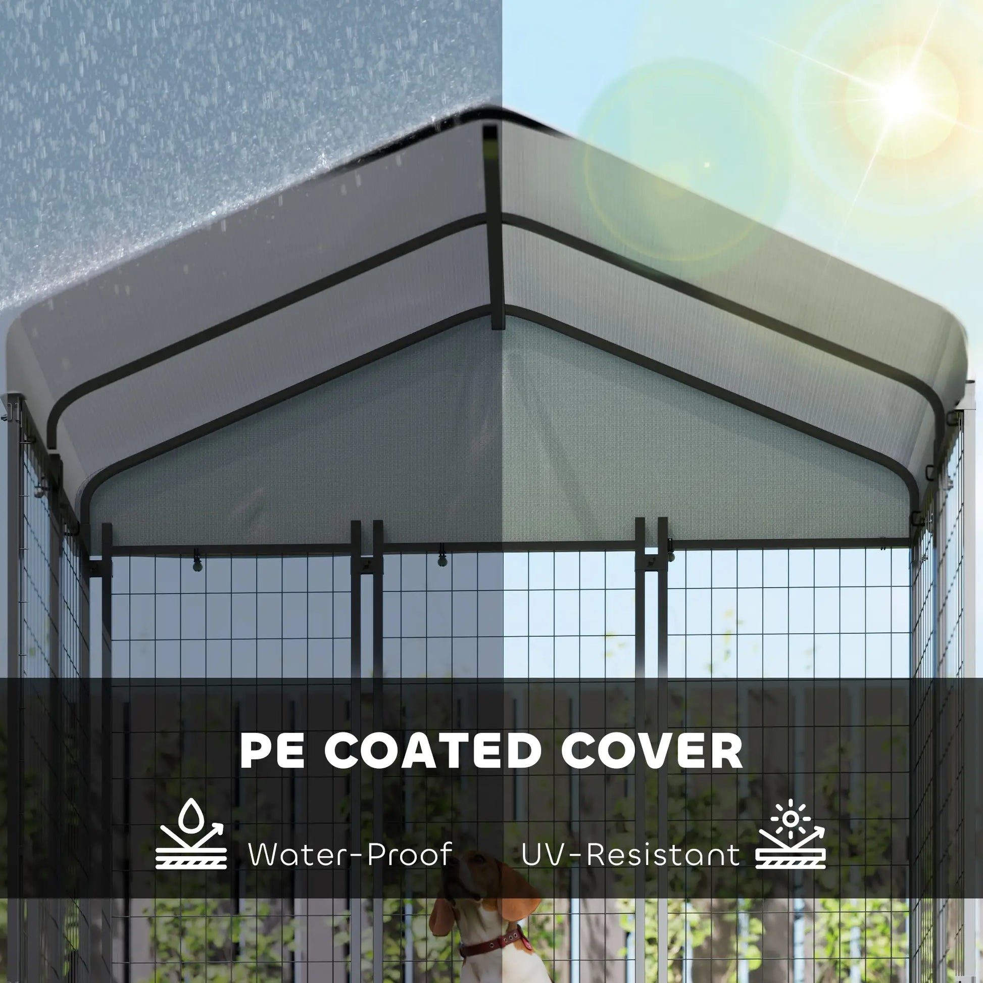 Outdoor Dog Kennel, Waterproof UV-Resistant Cover, 6 x 4 x 6 ft Houses, Kennels & Pens at Gallery Canada