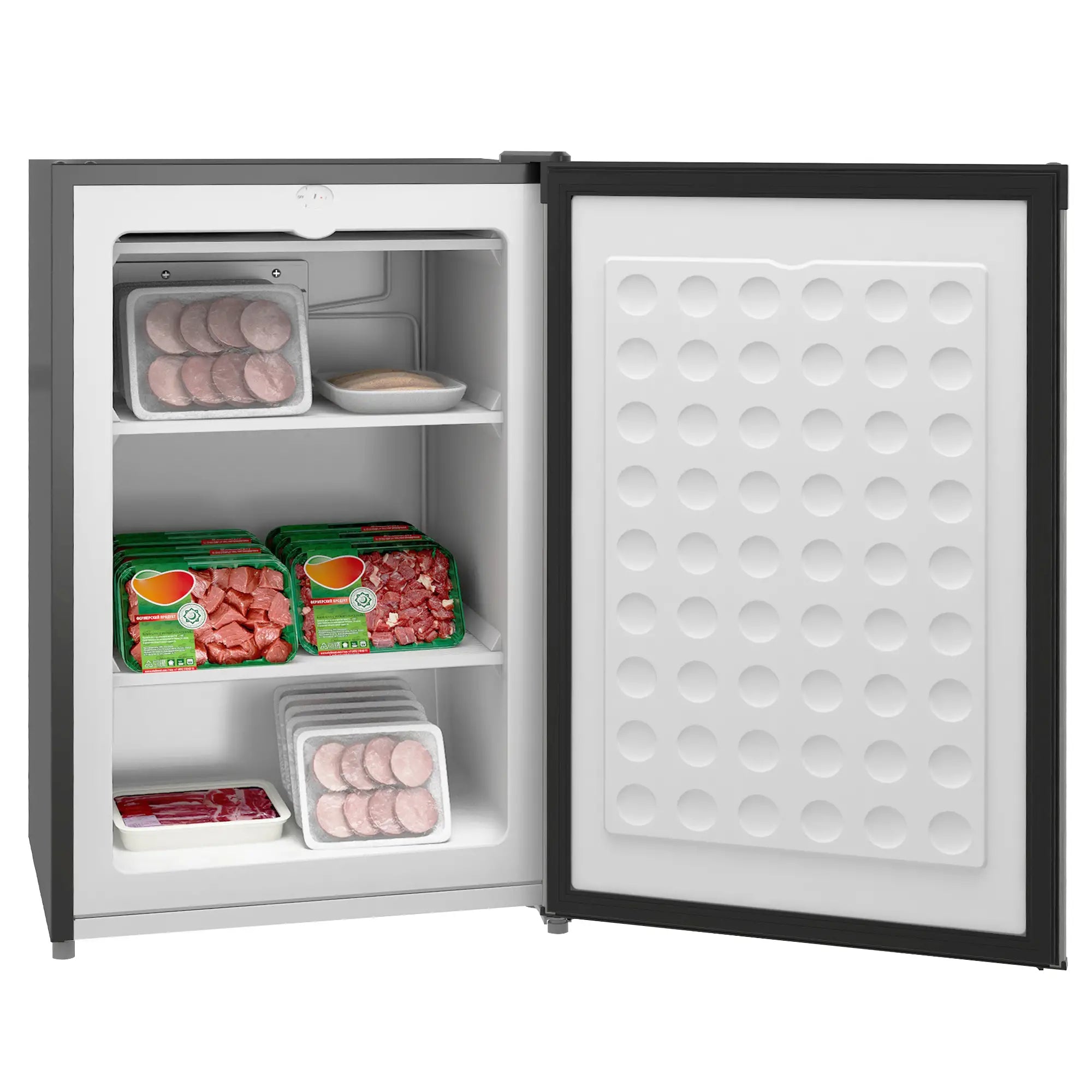 Upright Freezer, 3 Cu.Ft Mini Freezer with Reversible Single Door, Adjustable Thermostat for Home, Dorm, Silver Small Kitchen Appliances at Gallery Canada