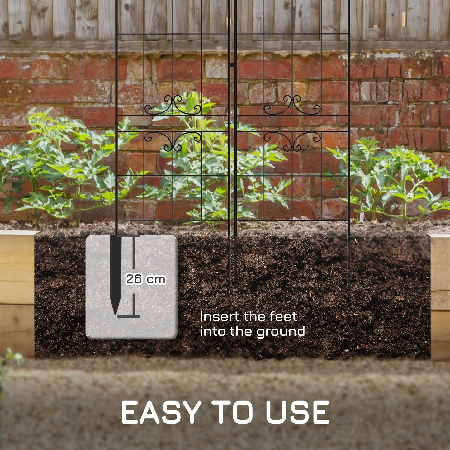 2 Pcs Metal Garden Trellis for Climbing Plants, Outdoor Plant Support Plant Stands at Gallery Canada