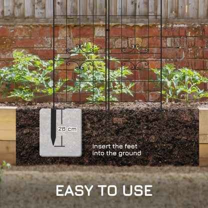 2 Pcs Metal Garden Trellis for Climbing Plants, Outdoor Plant Support Plant Stands at Gallery Canada