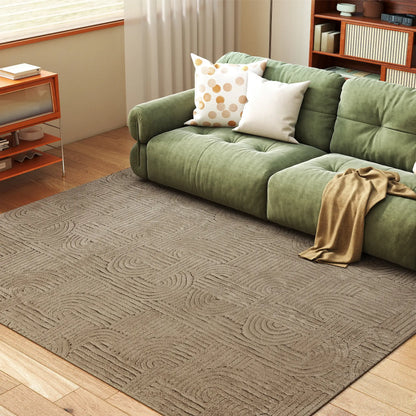 7.5x9.5 Faux Fur Rug, Non-Slip Carpet for Living Room, Bedroom, Tan Area Rugs at Gallery Canada