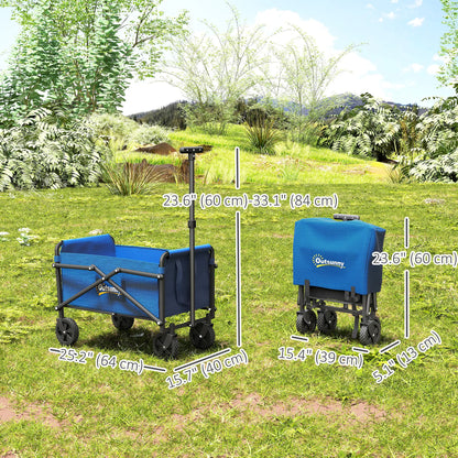 Small Collapsible Garden Cart, Heavy Duty Lawn Wagon, Blue Bike Cargo Trailers at Gallery Canada