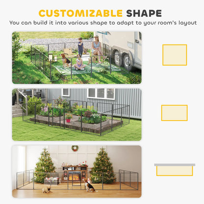 Heavy Duty Pet Playpen, 16 Panels Steel Dog Fence, 31.5" Height Houses, Kennels & Pens at Gallery Canada