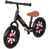 Balance Bike, Adjustable Seat and Handlebar, 2-5 Years Old, Black