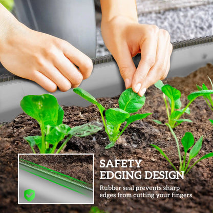 7.9 x 2 x 1ft Galvanized Raised Garden Bed, Metal Planter Box, Silver Galvanized Planter Boxes at Gallery Canada