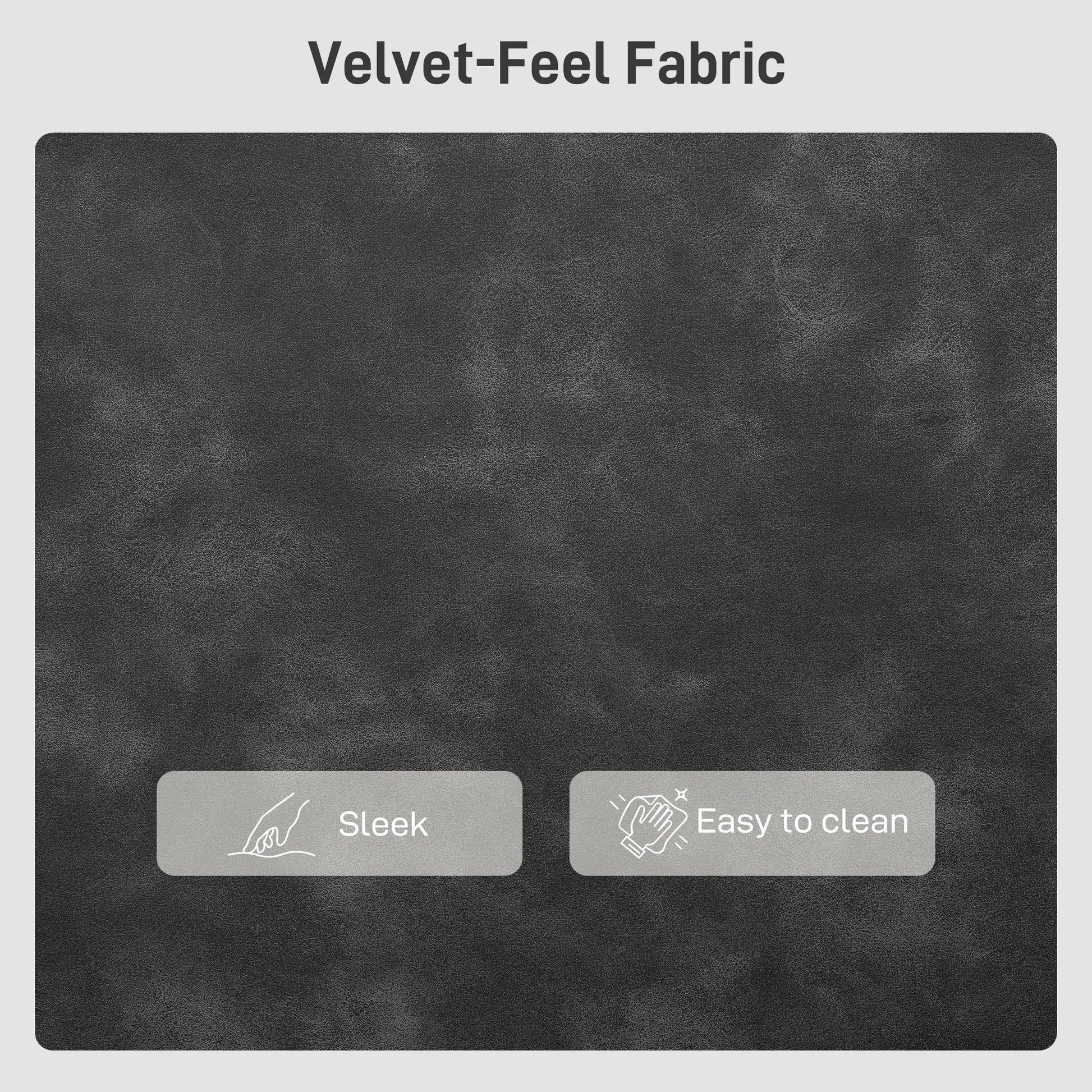 55" Loveseat Sofa, 2 Seater with Wood Legs, PU Leather, Grey 2-Seater Sofas at Gallery Canada