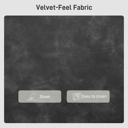 55" Loveseat Sofa, 2 Seater with Wood Legs, PU Leather, Grey 2-Seater Sofas at Gallery Canada