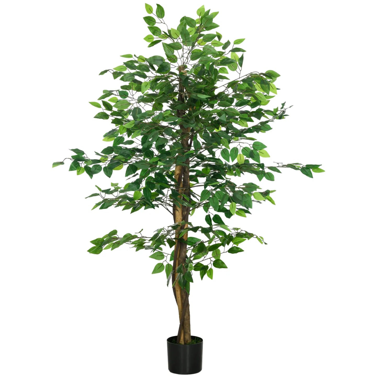 5ft Artificial Ficus Tree, Indoor Fake Plant With Pot Artificial Trees Green at Gallery Canada