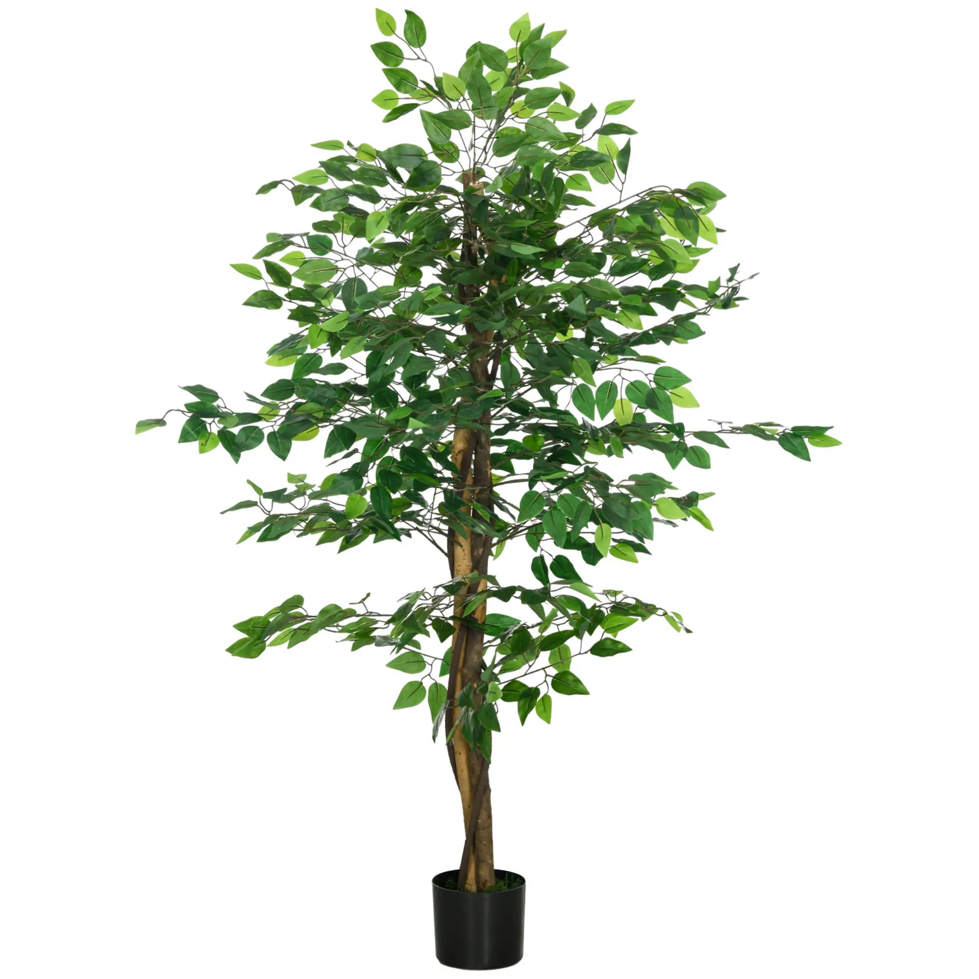 5ft Artificial Ficus Tree, Indoor Fake Plant With Pot Artificial Trees Green at Gallery Canada