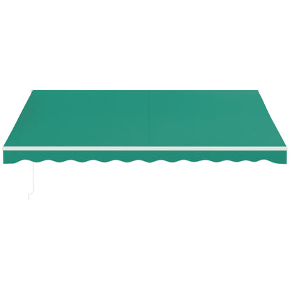 13' x 10' Retractable Electric Awning, Sun Shade Shelter, Remote, Green Deck Awnings at Gallery Canada