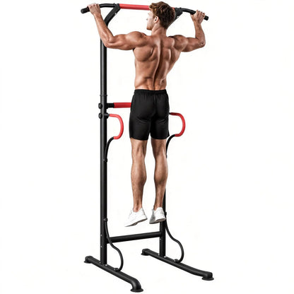 Power Tower Pull Up Bar, Dip Station, Home Gym Equipment Power Towers Black, Red at Gallery Canada