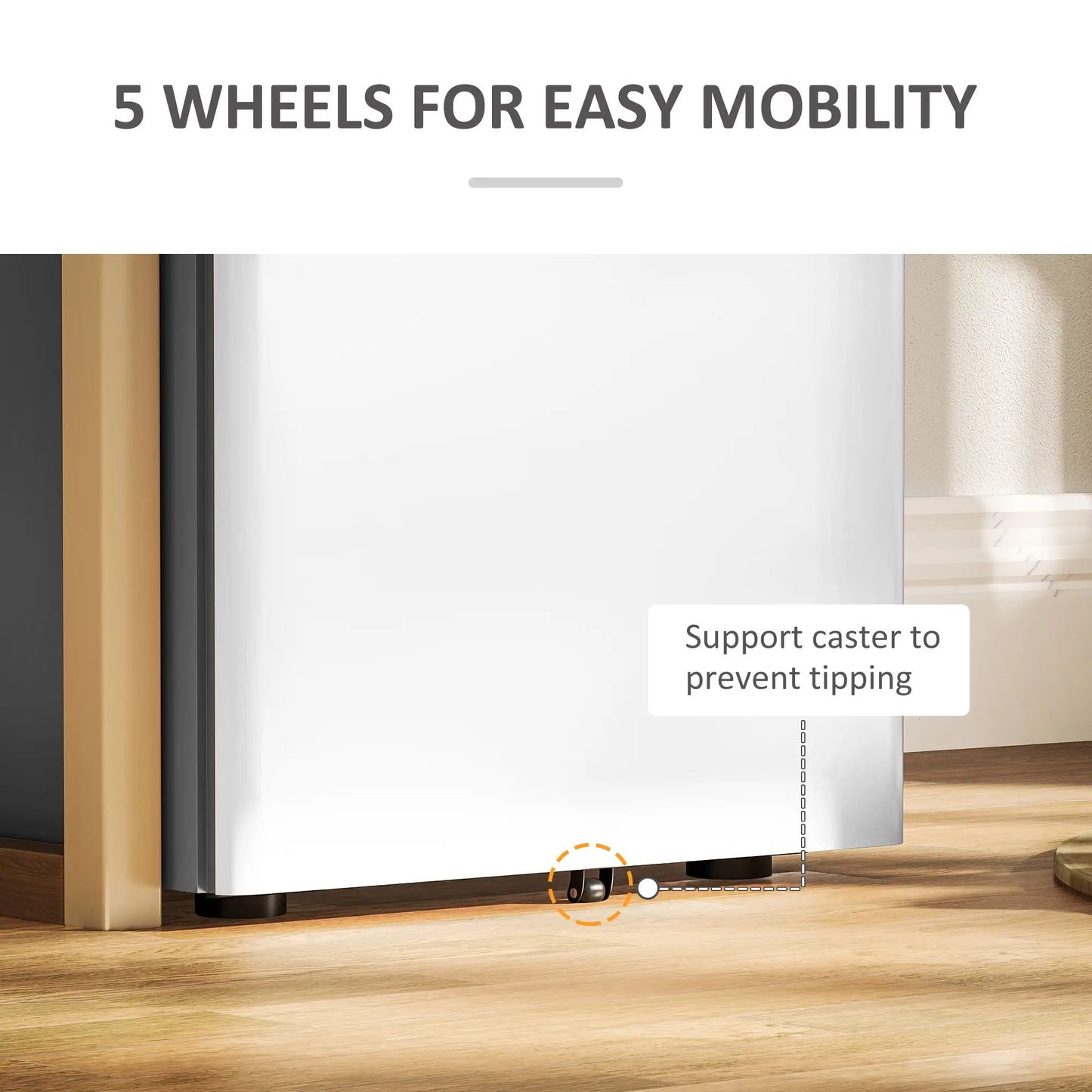 3 Drawer Filing Cabinet, Home Office Storage with Wheels, Lock, Grey and White Office Cabinets & Cupboards at Gallery Canada