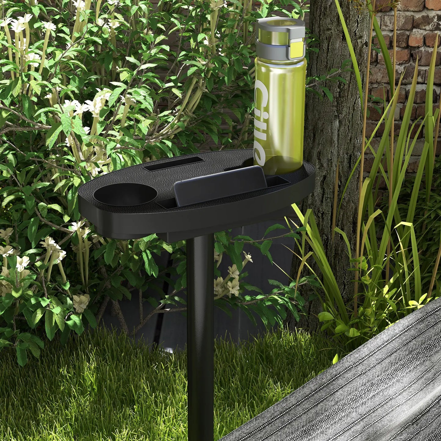 10' Hammock Stand With Side Tray, Steel Frame, Black Hammock Stands at Gallery Canada