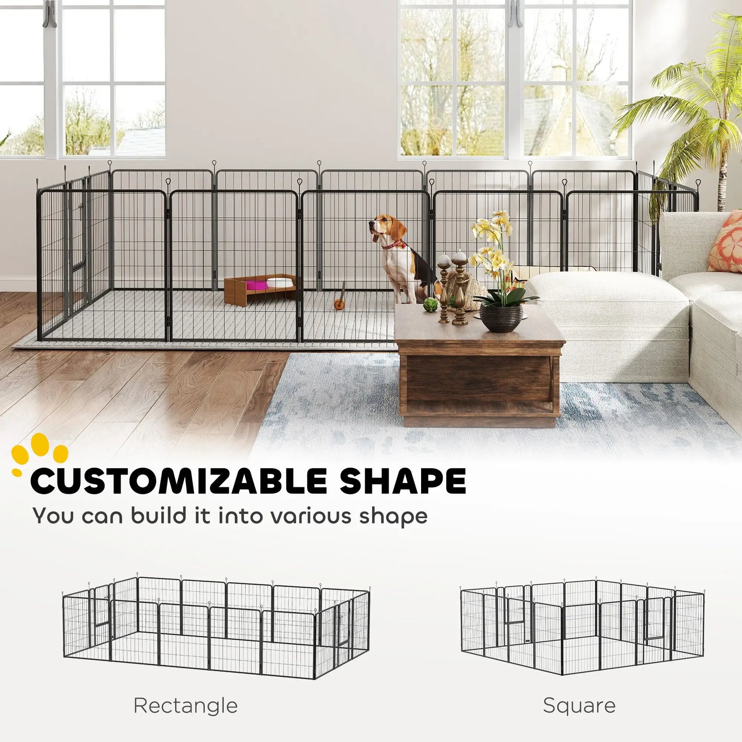16 Panels Dog Playpen, Portable, for Medium Dogs, 31.5" H Houses, Kennels & Pens at Gallery Canada