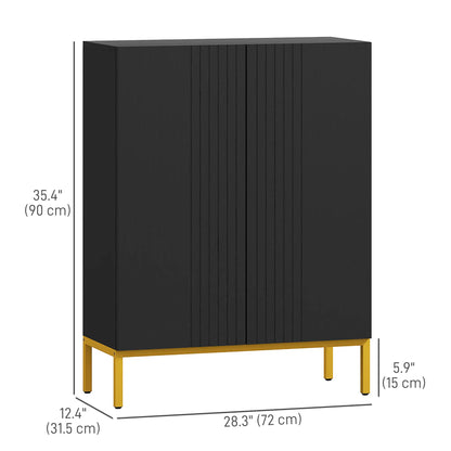 Shoe Storage Cabinet, Adjustable Shelves, Soft-Close Hinges, 15-20 Pairs, Black Shoe Storage Cabinets & Racks at Gallery Canada