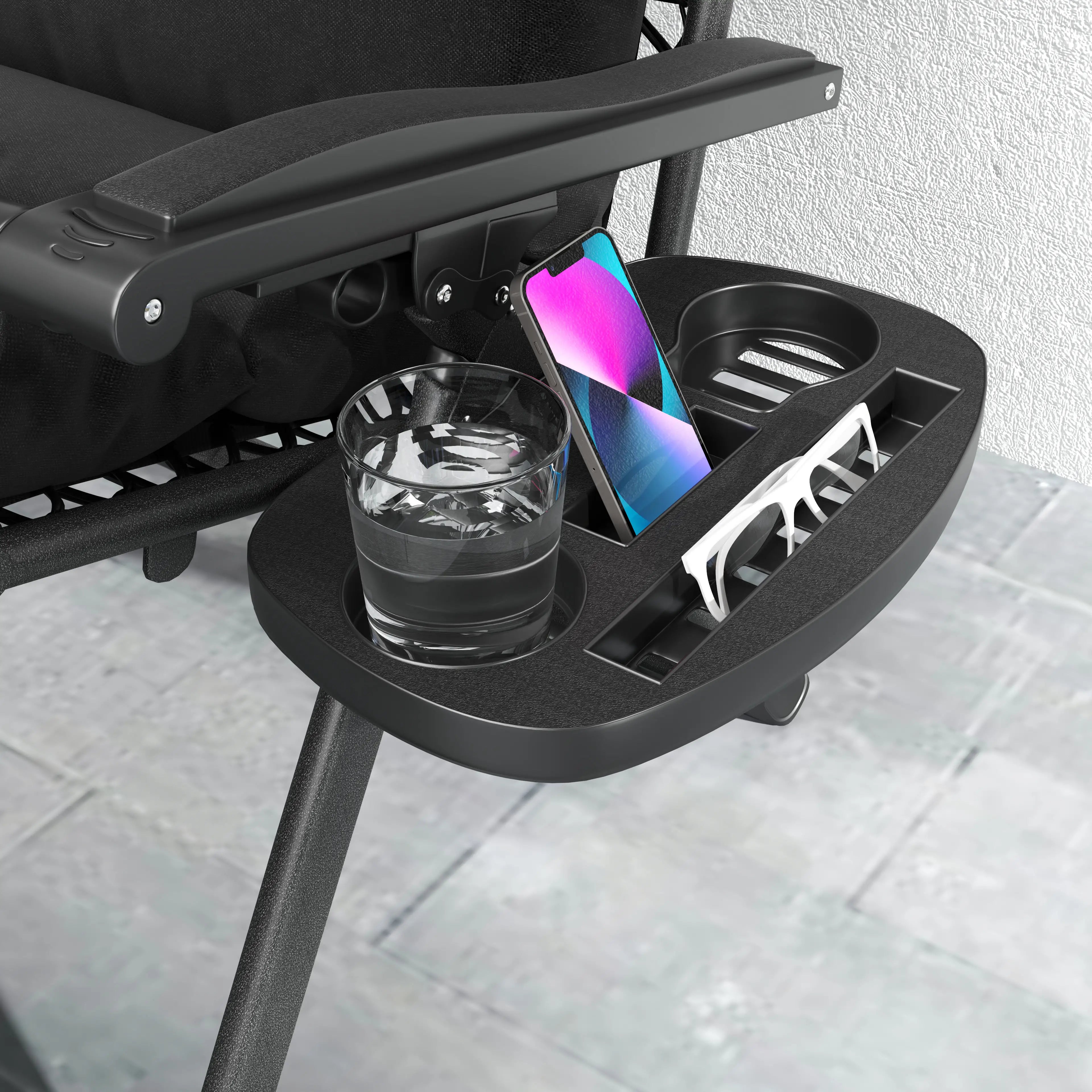 2pcs Zero Gravity Chair, Adjustable Backrest, Folding Sun Lounger, Grey Lounger Chairs at Gallery Canada