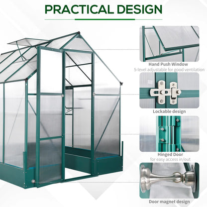 8.2' x 6.2' Greenhouse, Aluminum Frame, Temperature Controlled Window Walk In Greenhouses at Gallery Canada