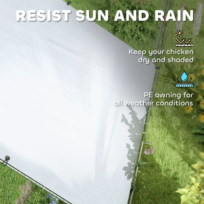 Metal Chicken Coop With Water And UV Protection Cover, 39.4' x 9.8' x 6.4' Chicken Coops at Gallery Canada