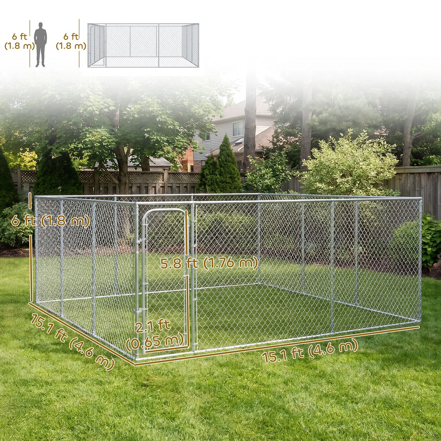 Dog Playpen, Walk-In Kennel, Galvanized Steel Frame, DIY Door Dog Kennels at Gallery Canada