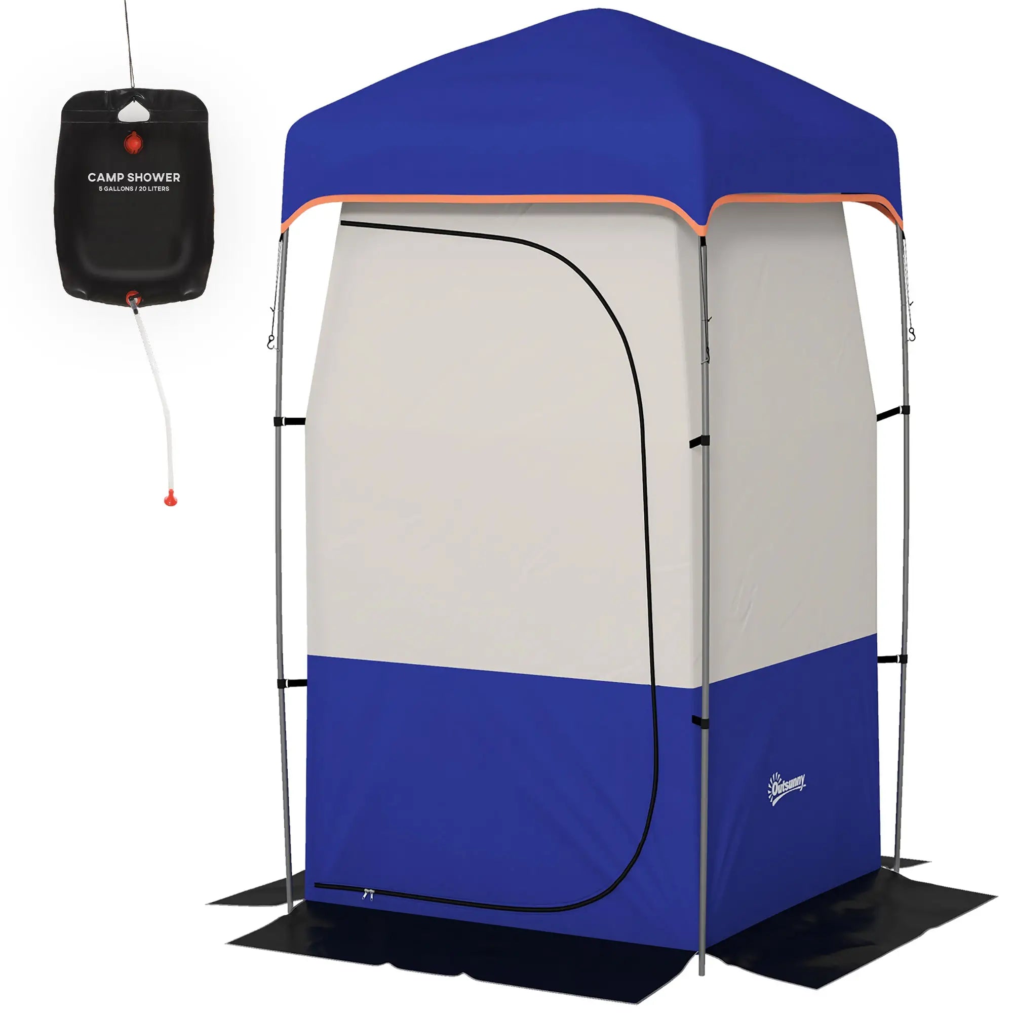 Camping Shower Tent, Portable Privacy Shelter, Blue Camping Tents Blue at Gallery Canada
