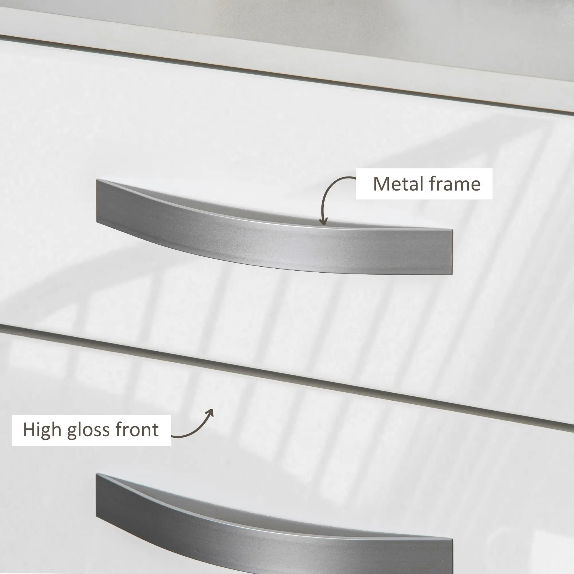 Modern Nightstand Set of 2, 3 Drawer Bedside Tables, White Bedside Tables at Gallery Canada