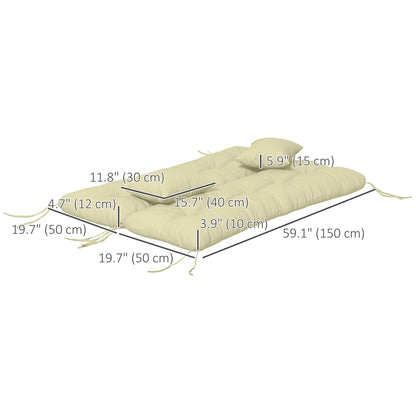 4-Piece Patio Chair Cushion Set, with Ties, Cream White Patio Chair Cushions at Gallery Canada