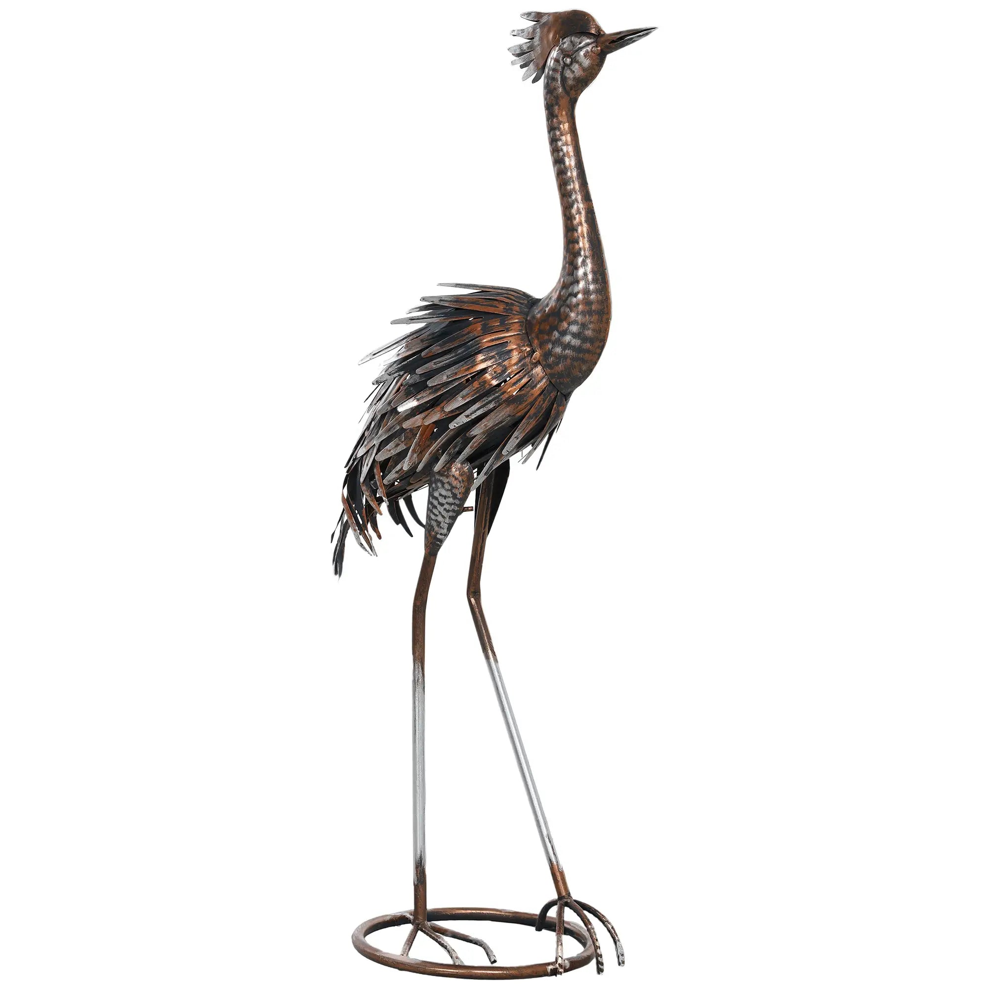 Garden Statue, Heron Standing Sculpture, 12.2