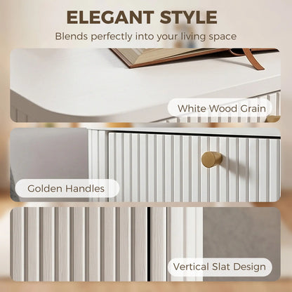 Ensemble de 2 tables de nuit, grain de bois blanc, 2 tiroirs