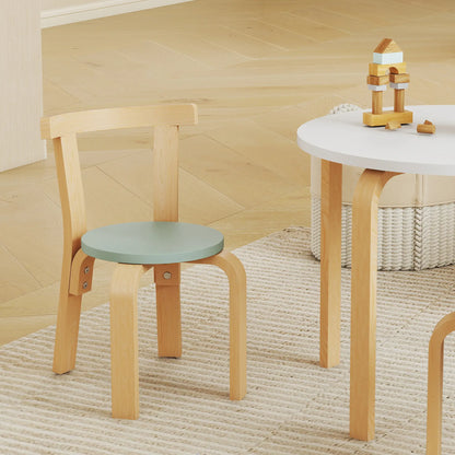 Wooden Kids Table and Chairs Set, Toddler Set for 3-8 Years, Green Kids Table Sets at Gallery Canada