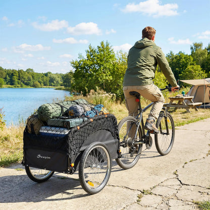 Bike Cargo Trailer, 45 Gal, 20" Wheels, Cargo Net, Reflectors Bike Cargo Trailers at Gallery Canada