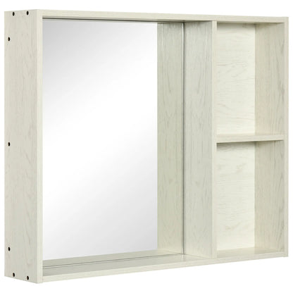 31.5 Inch x 25.5 Inch Medicine Cabinet, Mirror, 2-Tier Shelf, White Mirror Medicine Cabinets at Gallery Canada