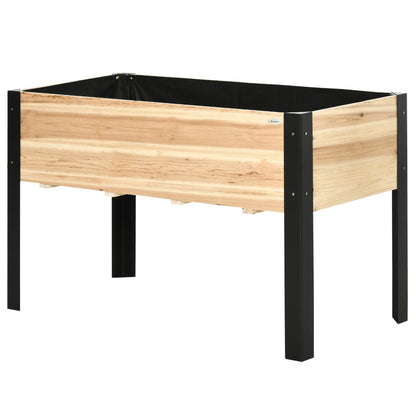 Raised Garden Bed, Elevated Planter Box, 47x24x29, Metal Frame, Wooden Pot Elevated Garden Beds at Gallery Canada